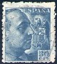 Spain 1940 Franco 30 CTS Blue Edifil 924. España 924 u. Uploaded by susofe